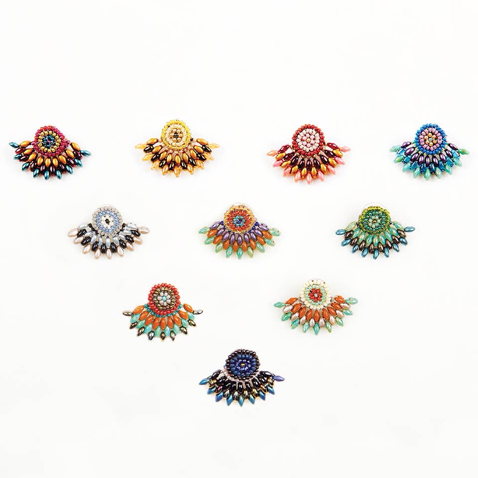 Duo Post Earrings: Moroccan Multi