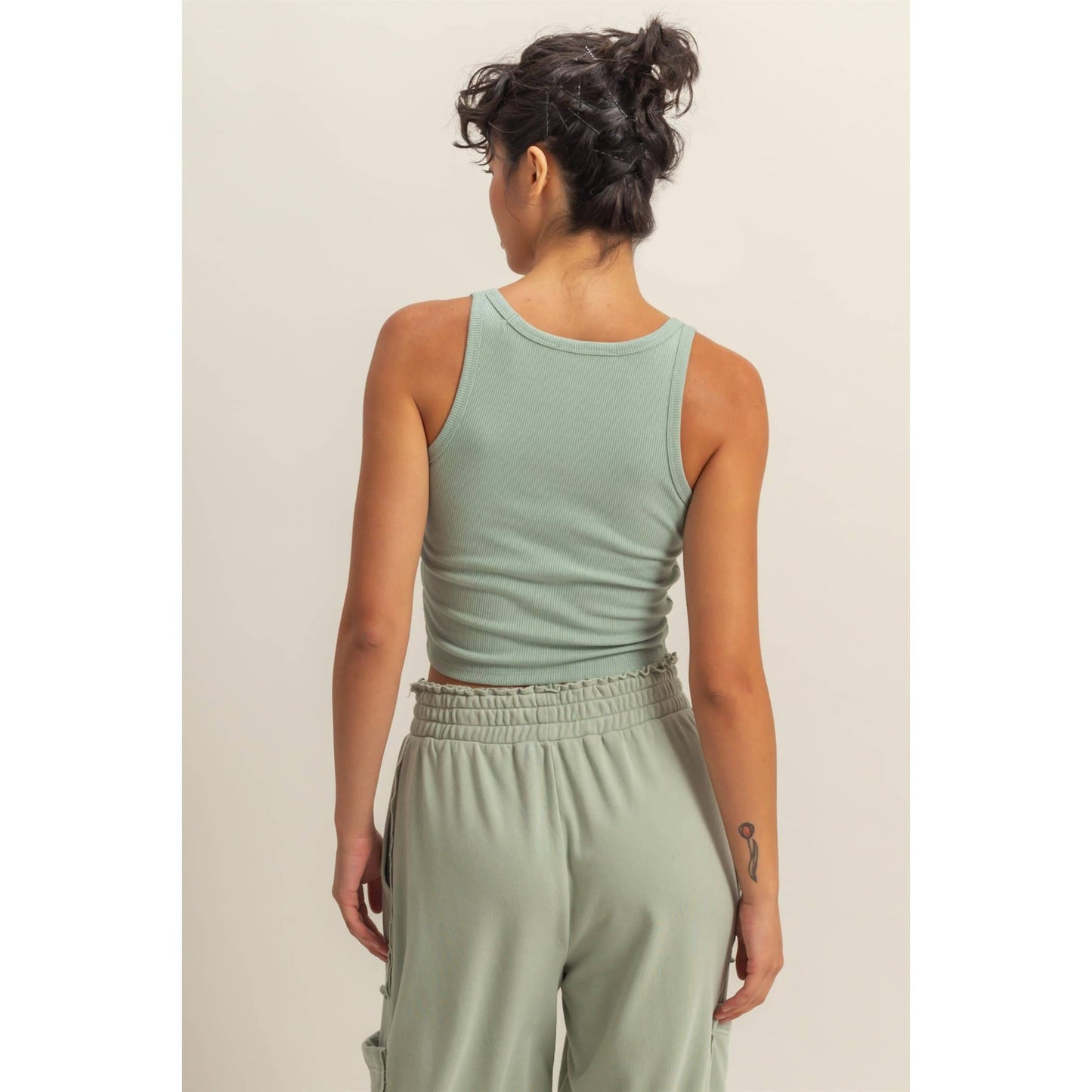 BLACK Scoop Neck Bodycon Tank