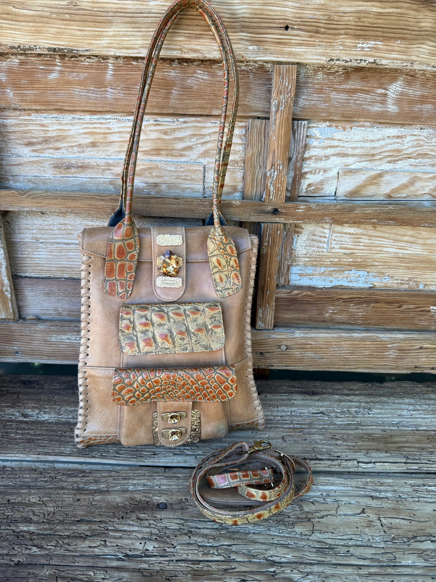 J. JANSEN Embellished Tote