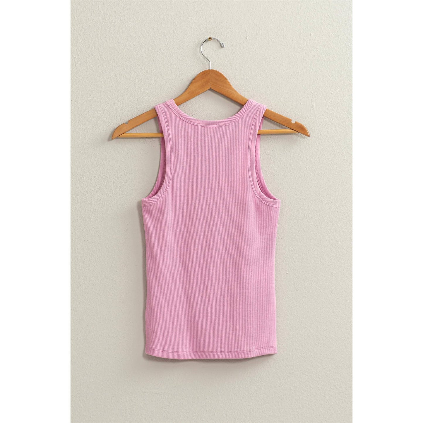 BAKED CLAY Ribbed Tank Top: BAKED CLAY