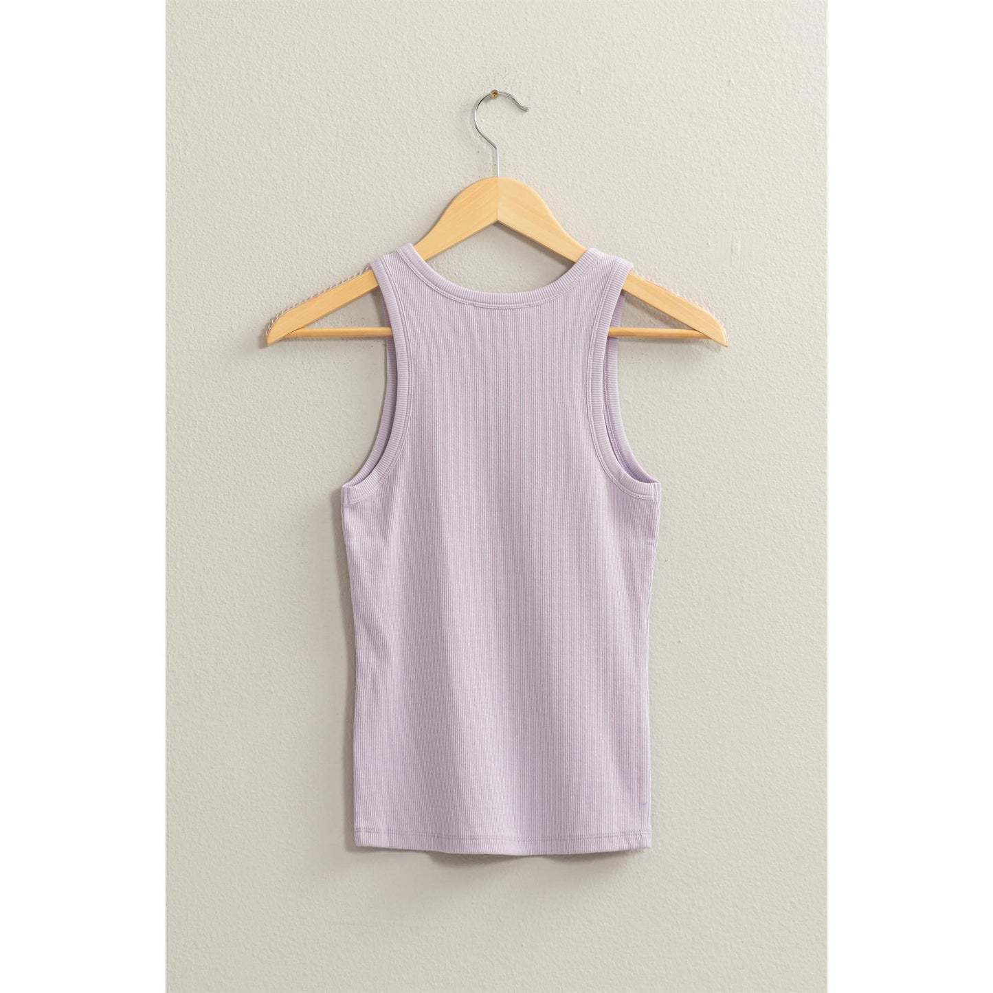 BAKED CLAY Ribbed Tank Top: BAKED CLAY