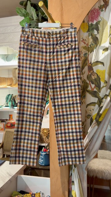 ANTHROPOLOGIE Plaid Pants, Size 2