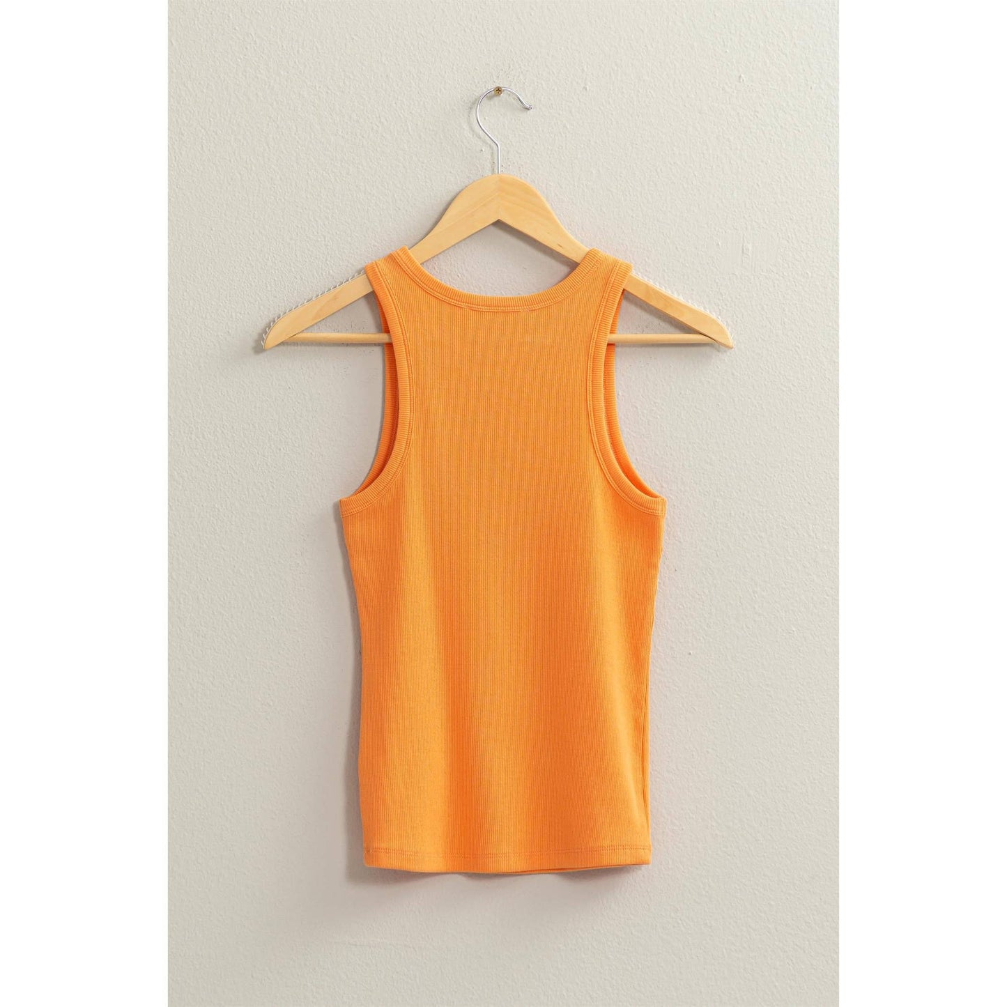 BAKED CLAY Ribbed Tank Top: BAKED CLAY