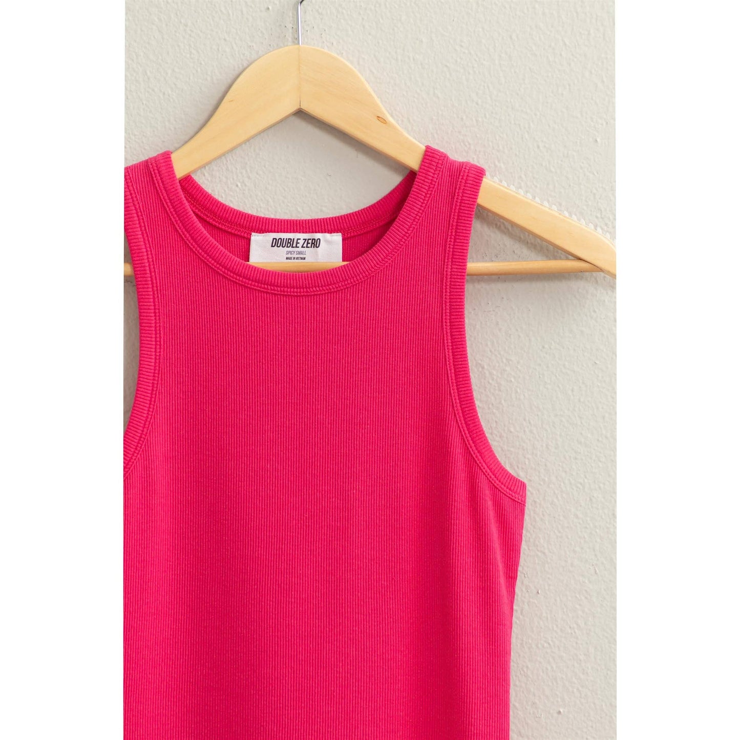 BAKED CLAY Ribbed Tank Top: BAKED CLAY