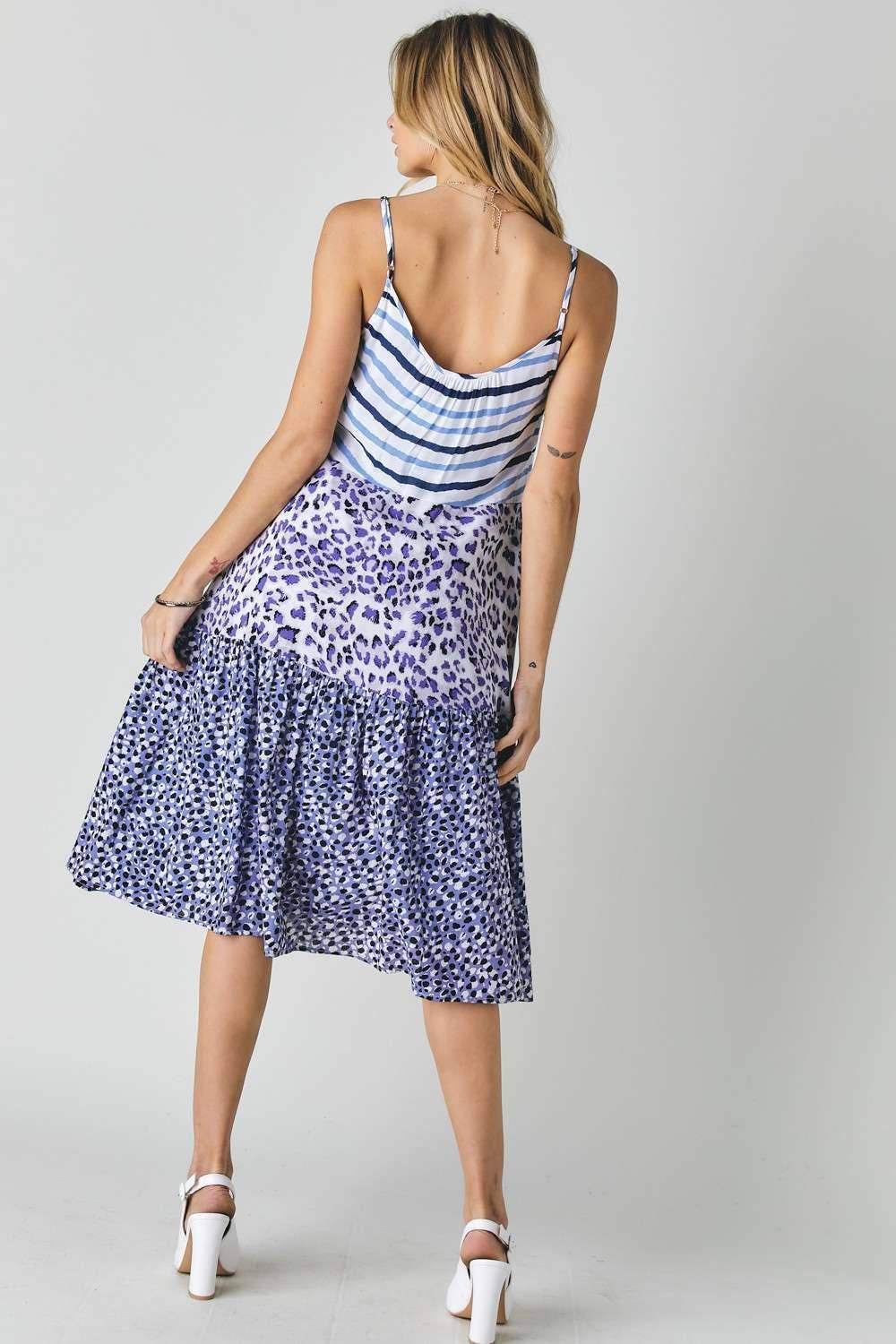 Blue Print SLEEVELESS MIDI DRESS: S