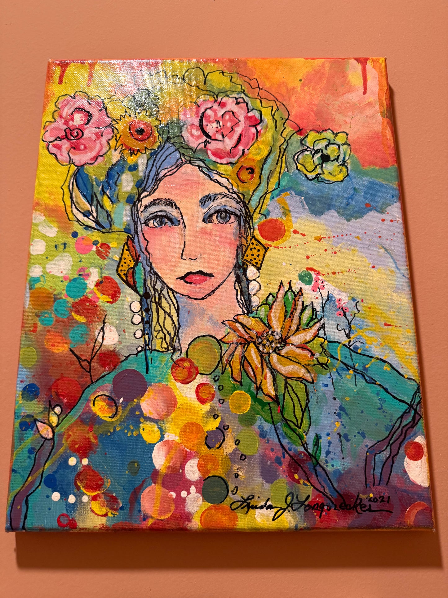 Art Print Blue Eyed Bohemian