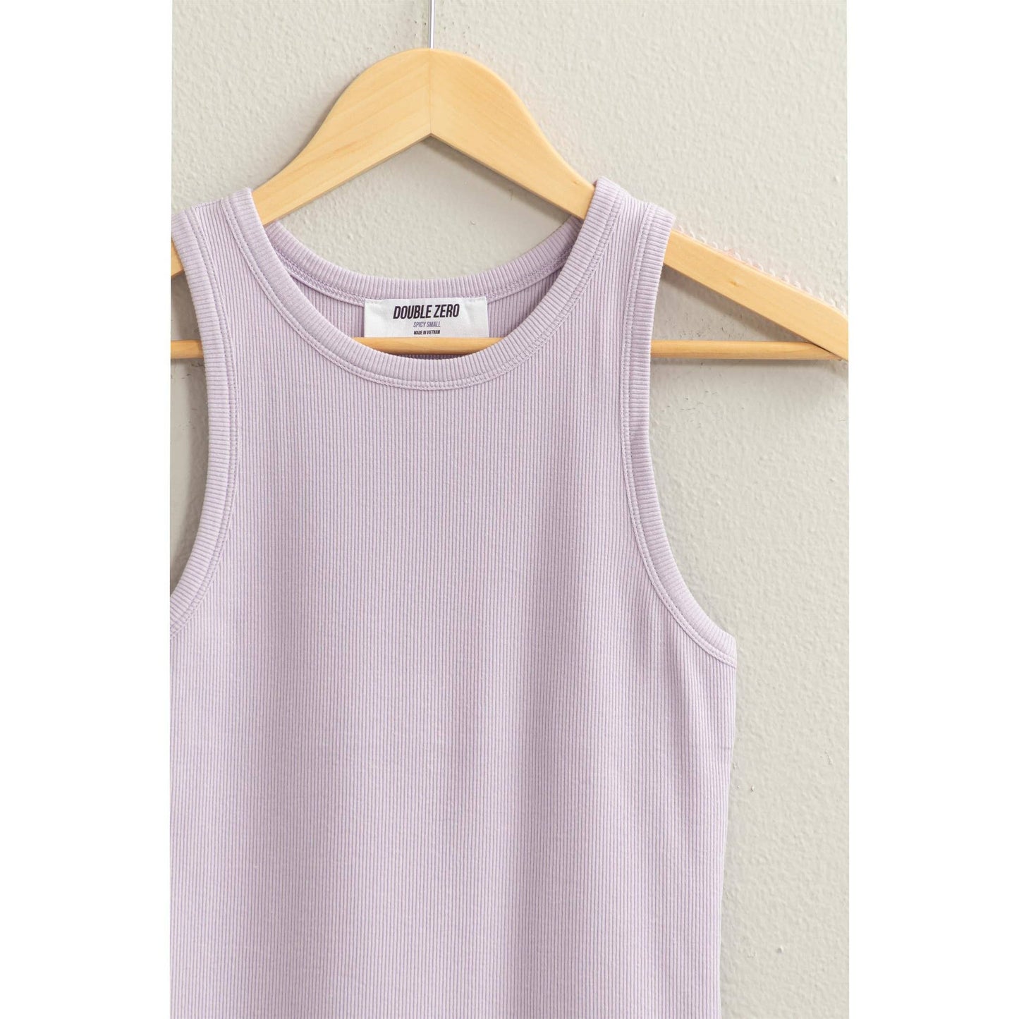 BAKED CLAY Ribbed Tank Top: BAKED CLAY