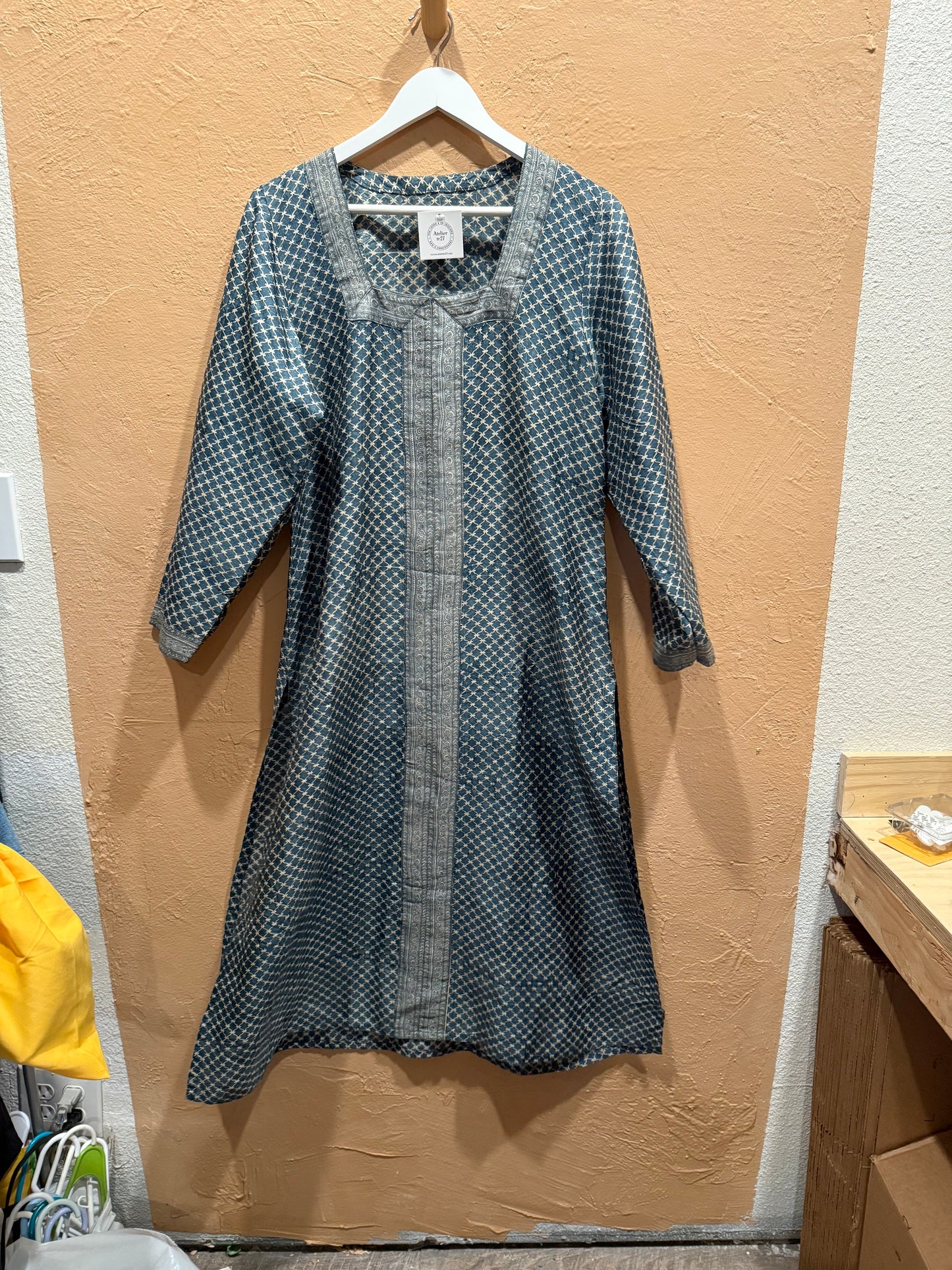 INDIA Teal Silk Kurta, M