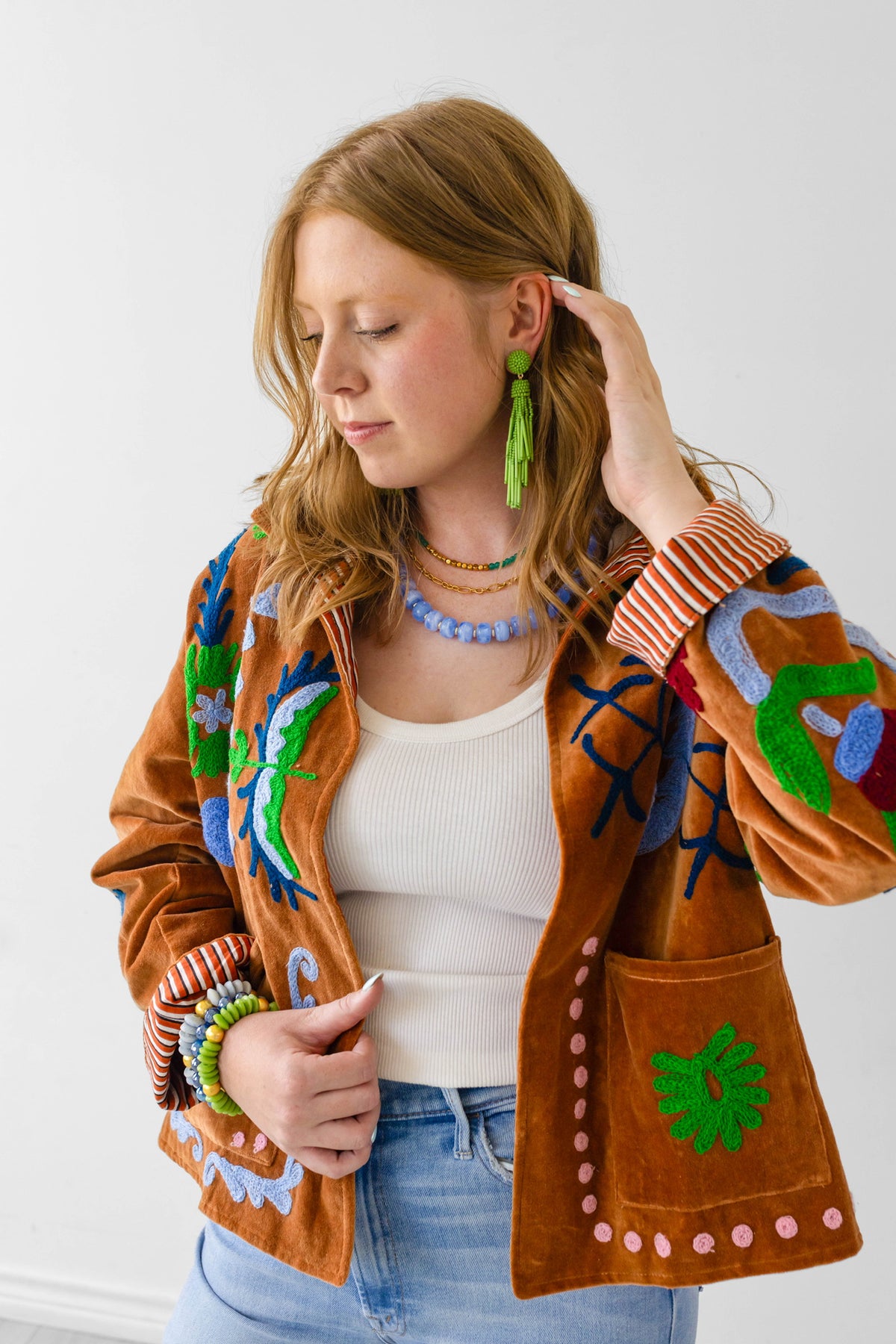 W&W Love Velvet Jacket Suzhani Cinnamon