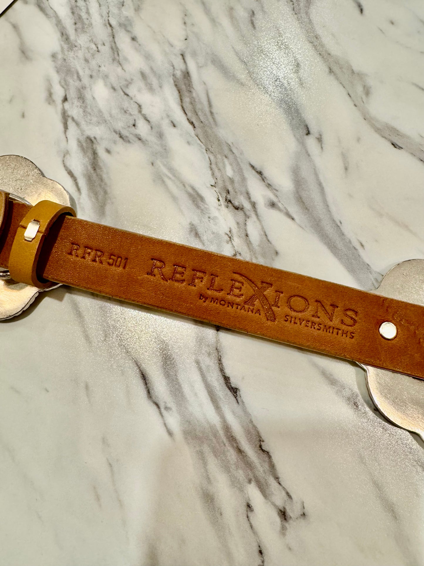 VINTAGE Montana Silver Concho Belt