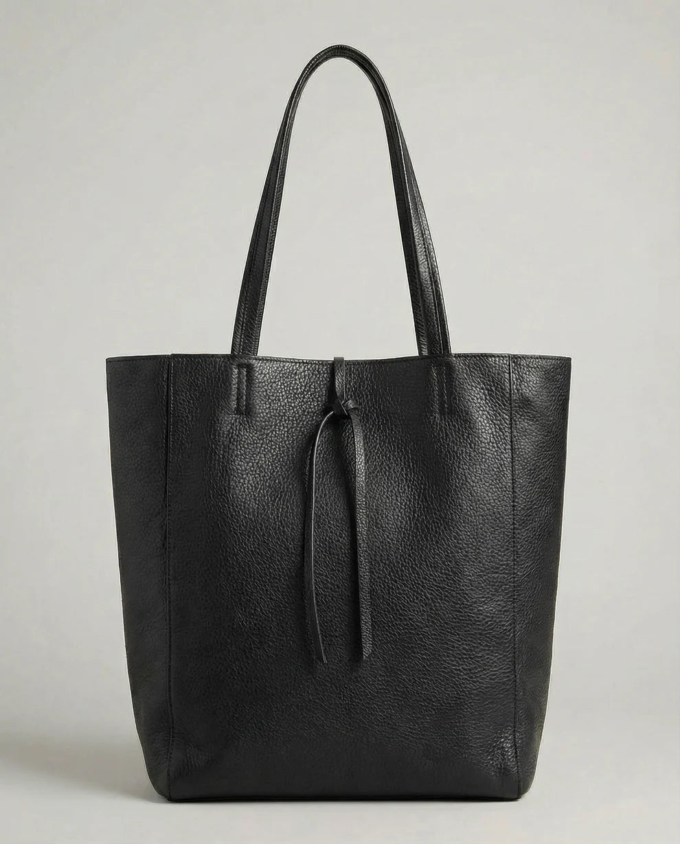 TOURANCE Leather Tote Blk