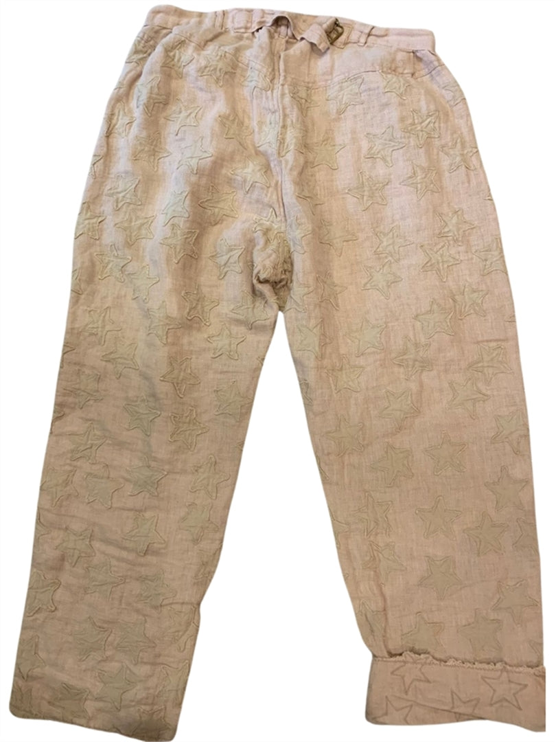 MAGNOLIA PEARL Denim Miner Star Appliqué Pants Jeans Trouser In Moonlight