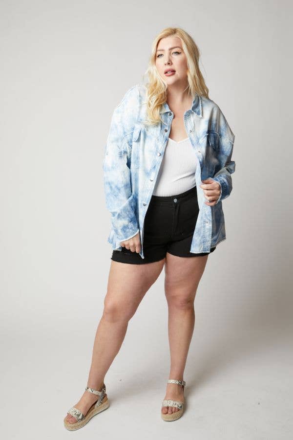 TIE DYE JACKET, PEACE: Tangerine / 3XL