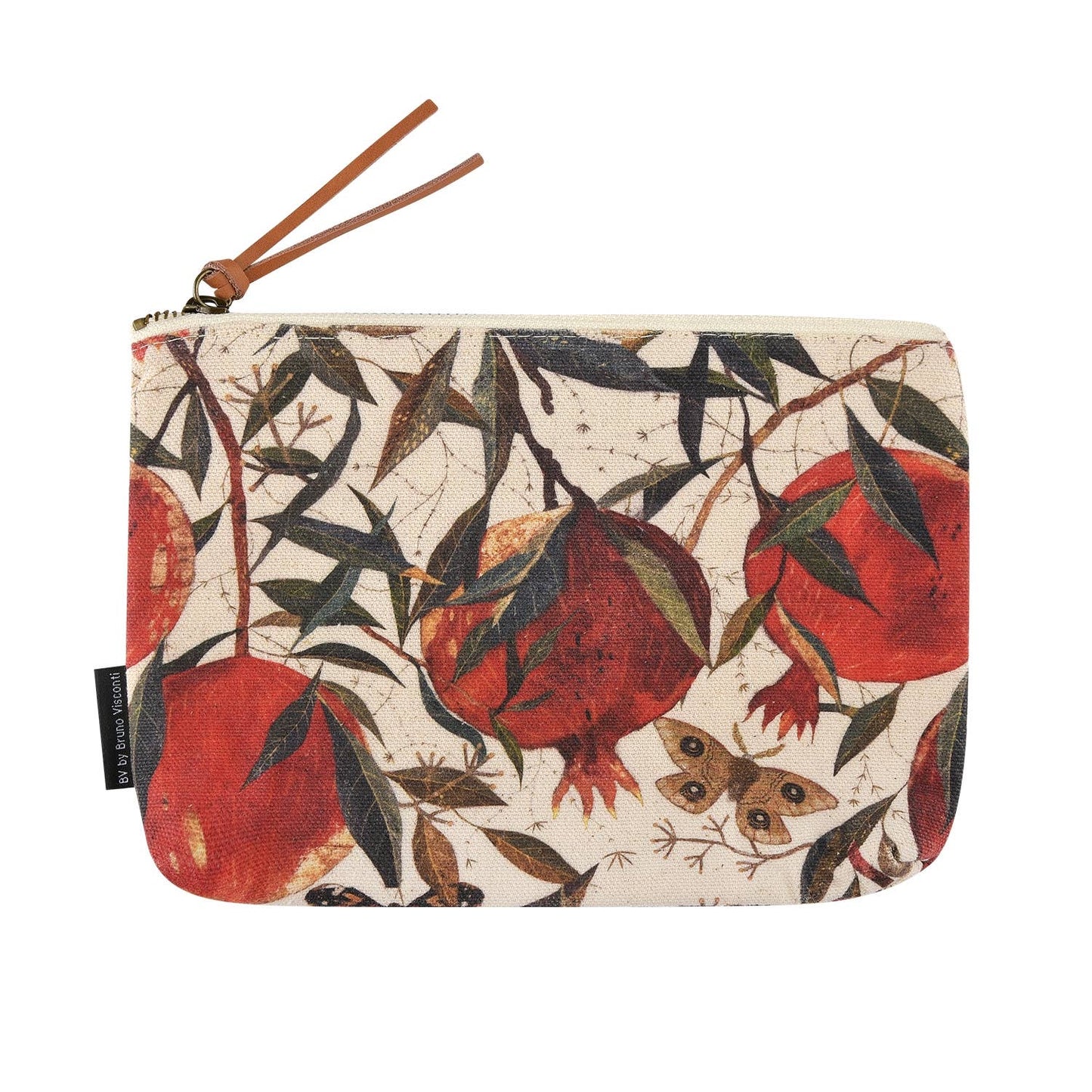 Pouch - Pomegranate Canvas with Brass Zipper