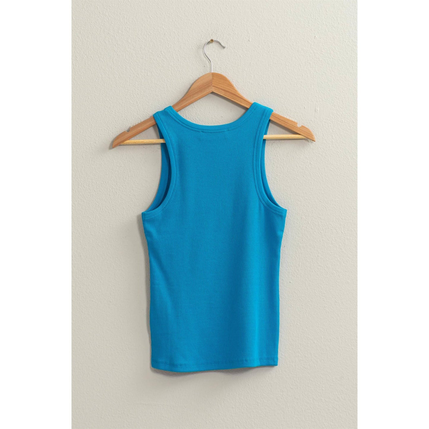 BAKED CLAY Ribbed Tank Top: BAKED CLAY