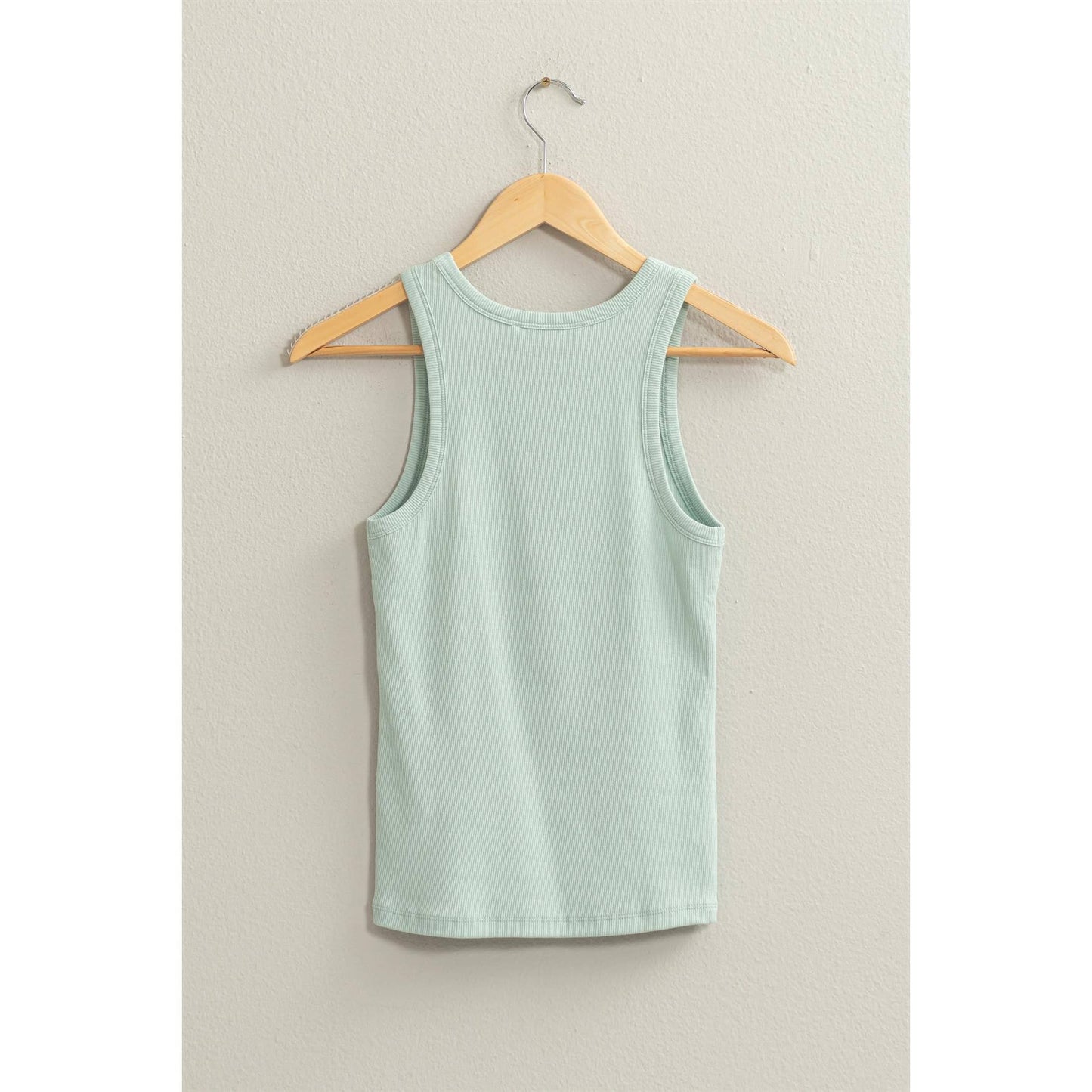 BAKED CLAY Ribbed Tank Top: BAKED CLAY