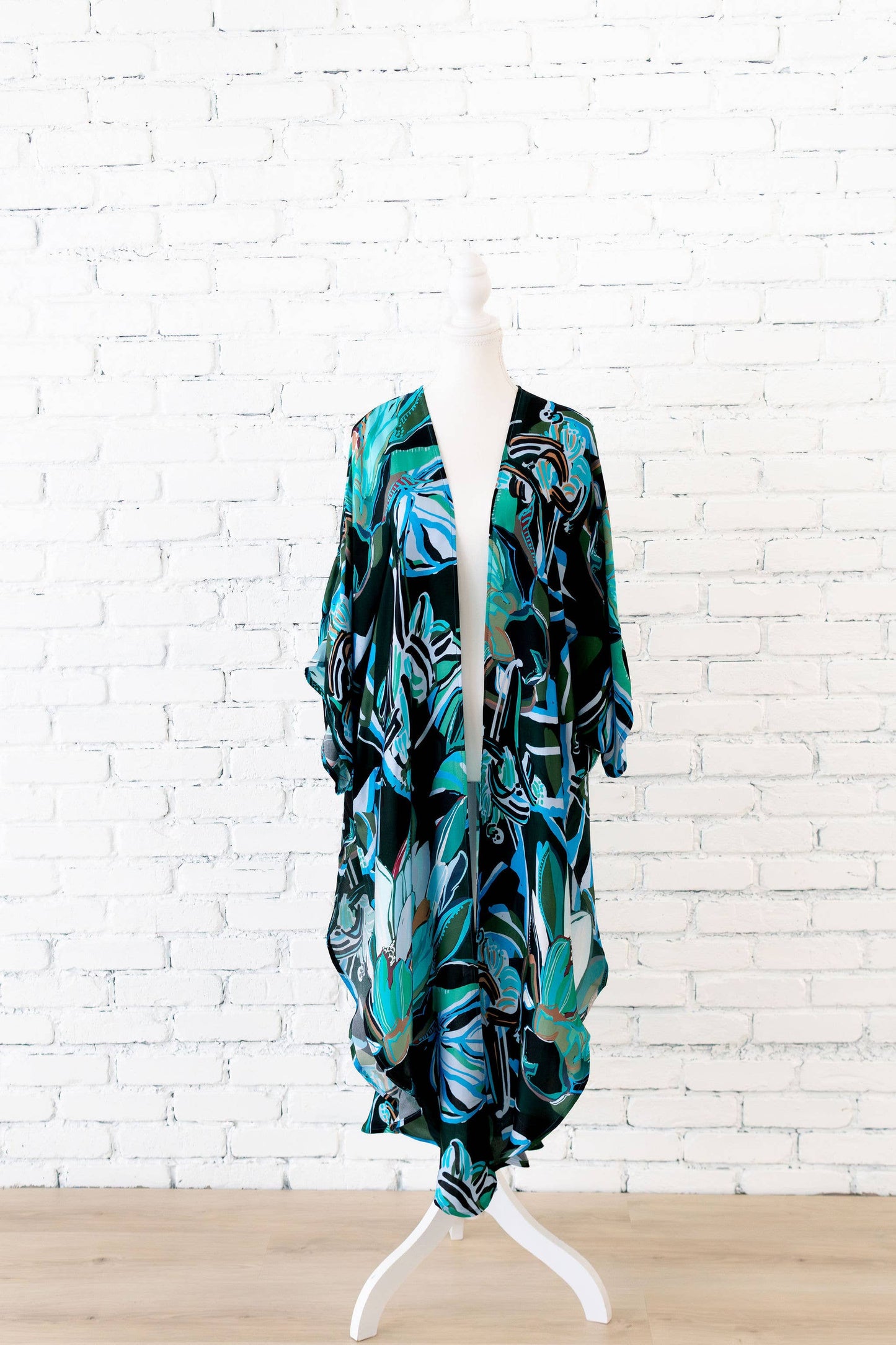 Painted Protea - Ocean Long Kimono