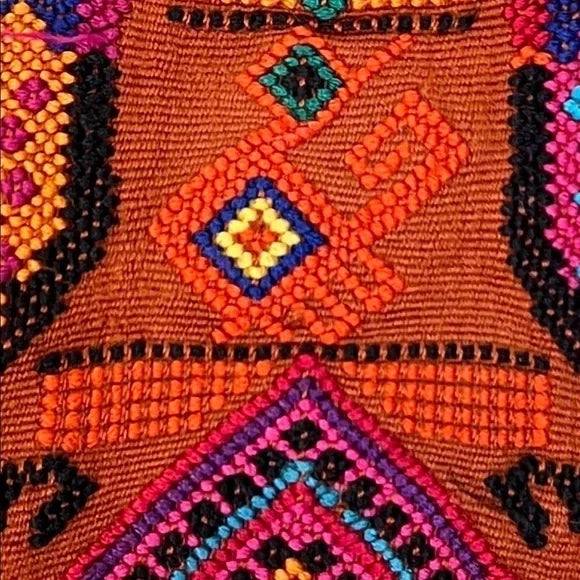 VINTAGE Boho HUIPIL Bag, Peacock Design, Guatemala