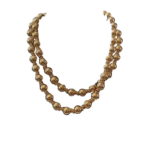 Anne Klein Beautiful Gold Tone Vintage Beaded Necklace