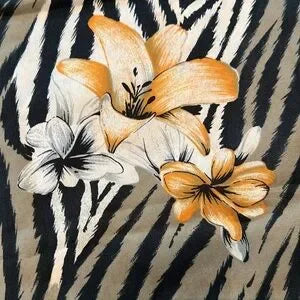 TIGERS & Tiger Lillies Made in Italy, BIG Scarf, Wrap, Paréo 42x62”