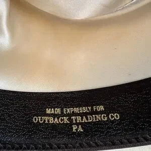 AKUBRA SNOWY RIVER Australian Cream Country Feather Hat, Pure Fur Felt