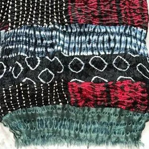 BANDHANI Tie Dye Tube Scarf, 72” x 16” HANDCRAFTED in India, 100% Silk