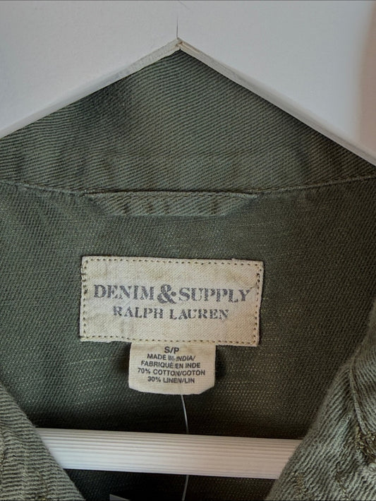 Ralph Lauren Denim & Supply Olive Green Utility Jumper Women Size S