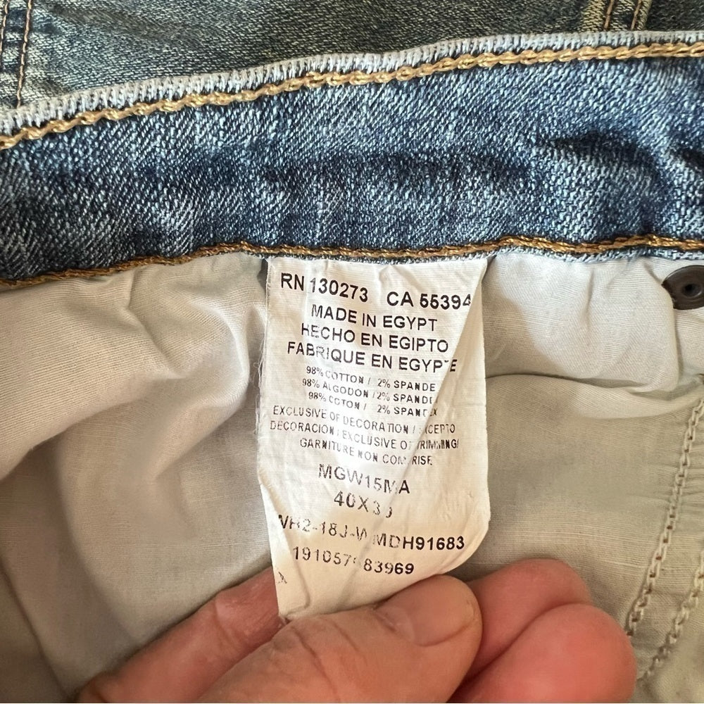 WRANGLER Paint Splatter Distressed Denim Jeans Relaxed Straight 40x30 KJ33