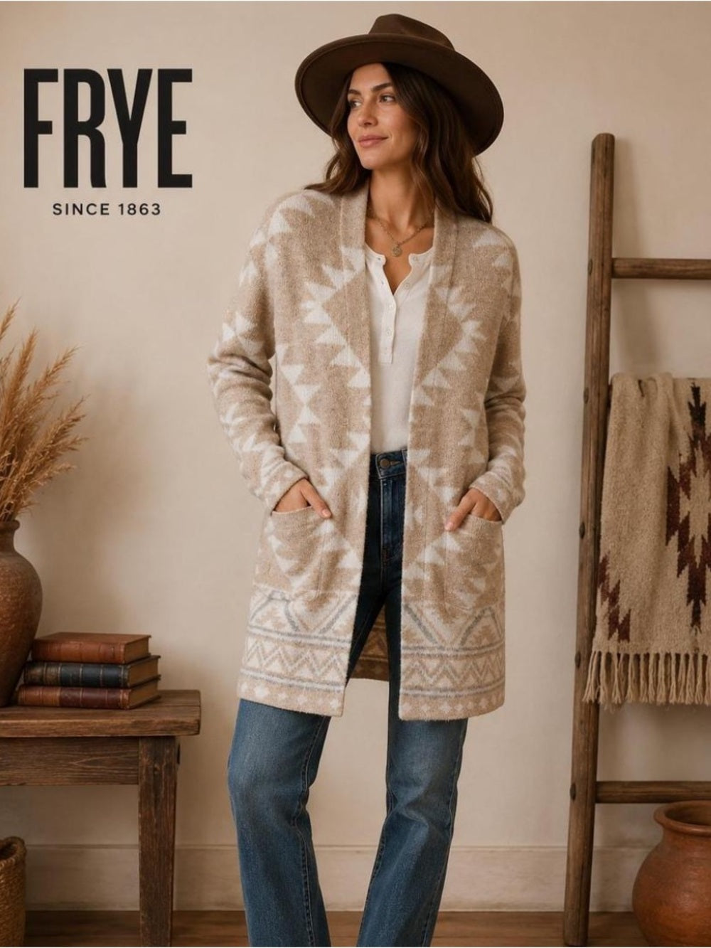 FRYE Cardigan Southwest