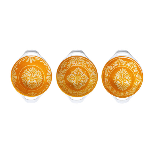 BOWL 2 Handled Orange Le Cadeaux