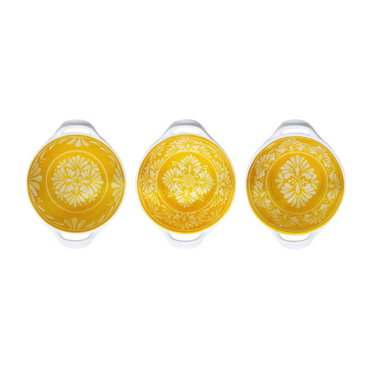 BOWL 2 Handled Yellow Le Cadeaux