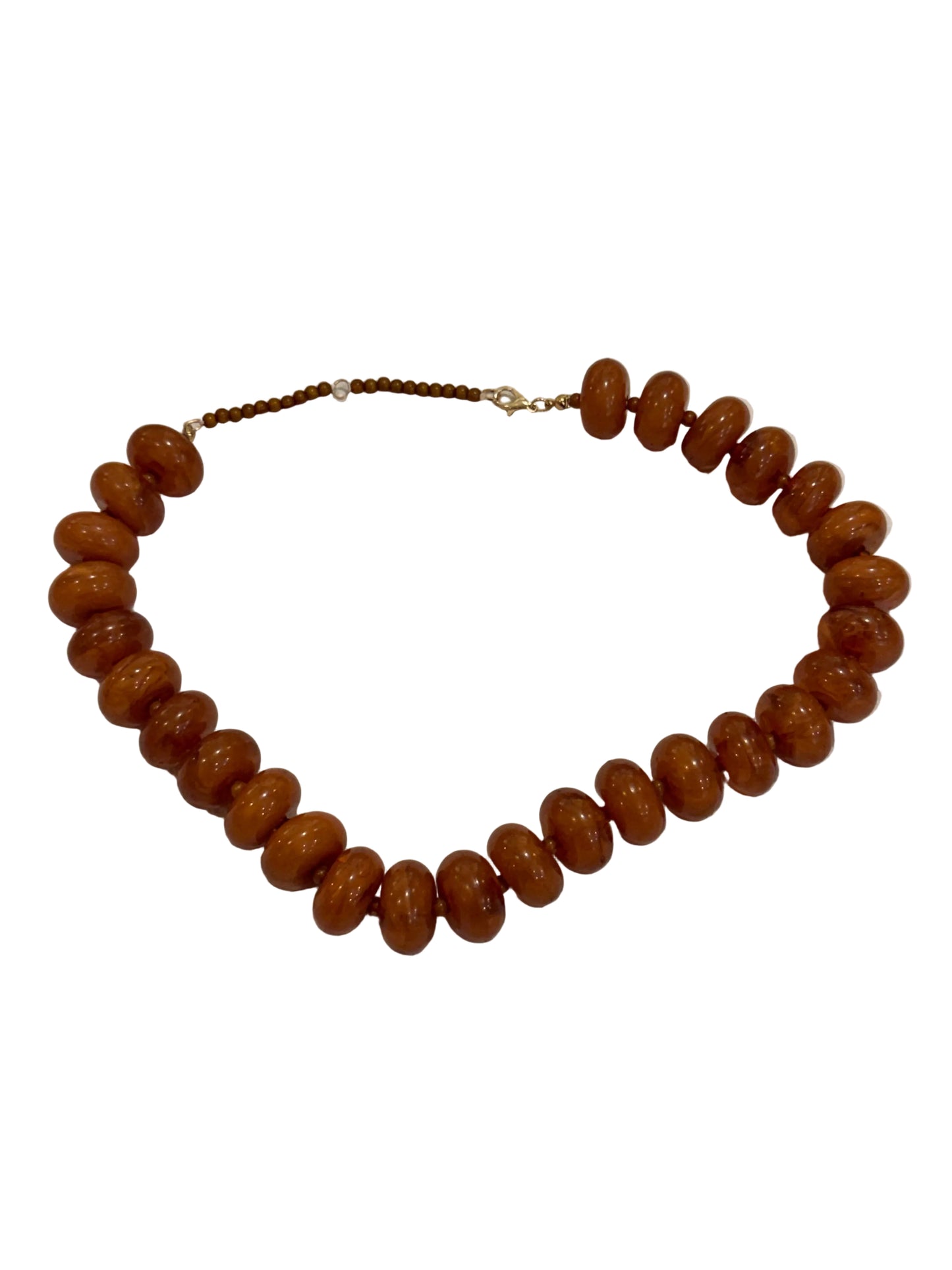Winton + Waits Bubble Beaded Necklace in Chestnut