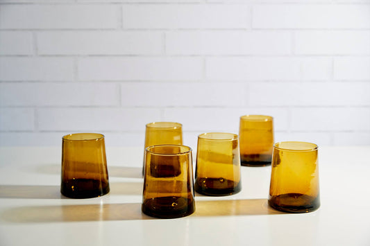 Moroccan Cone Glassware Small - Amber: Amber