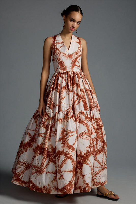 V-Neck Maxi Dress, Size M