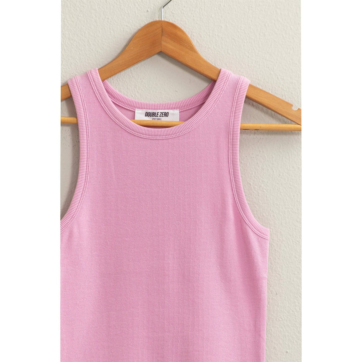 BAKED CLAY Ribbed Tank Top: BAKED CLAY