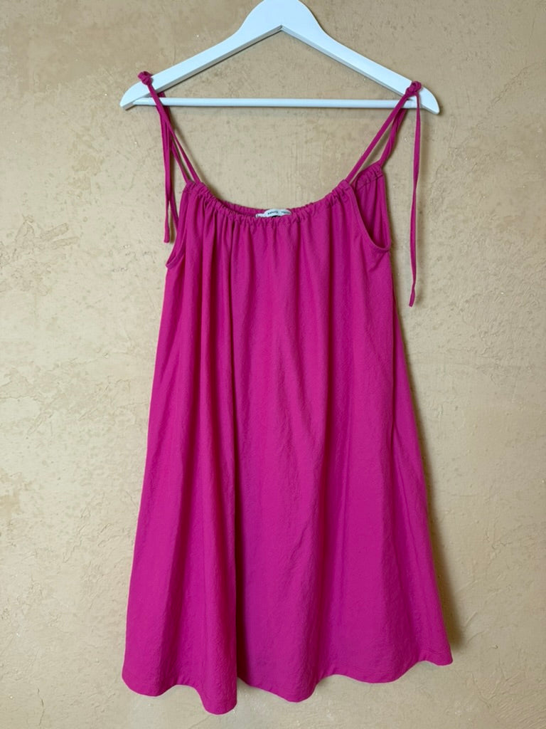 MNG Tie Strap Shift Minidress, Size 6