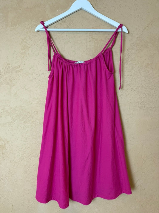 MNG Tie Strap Shift Minidress, Size 6