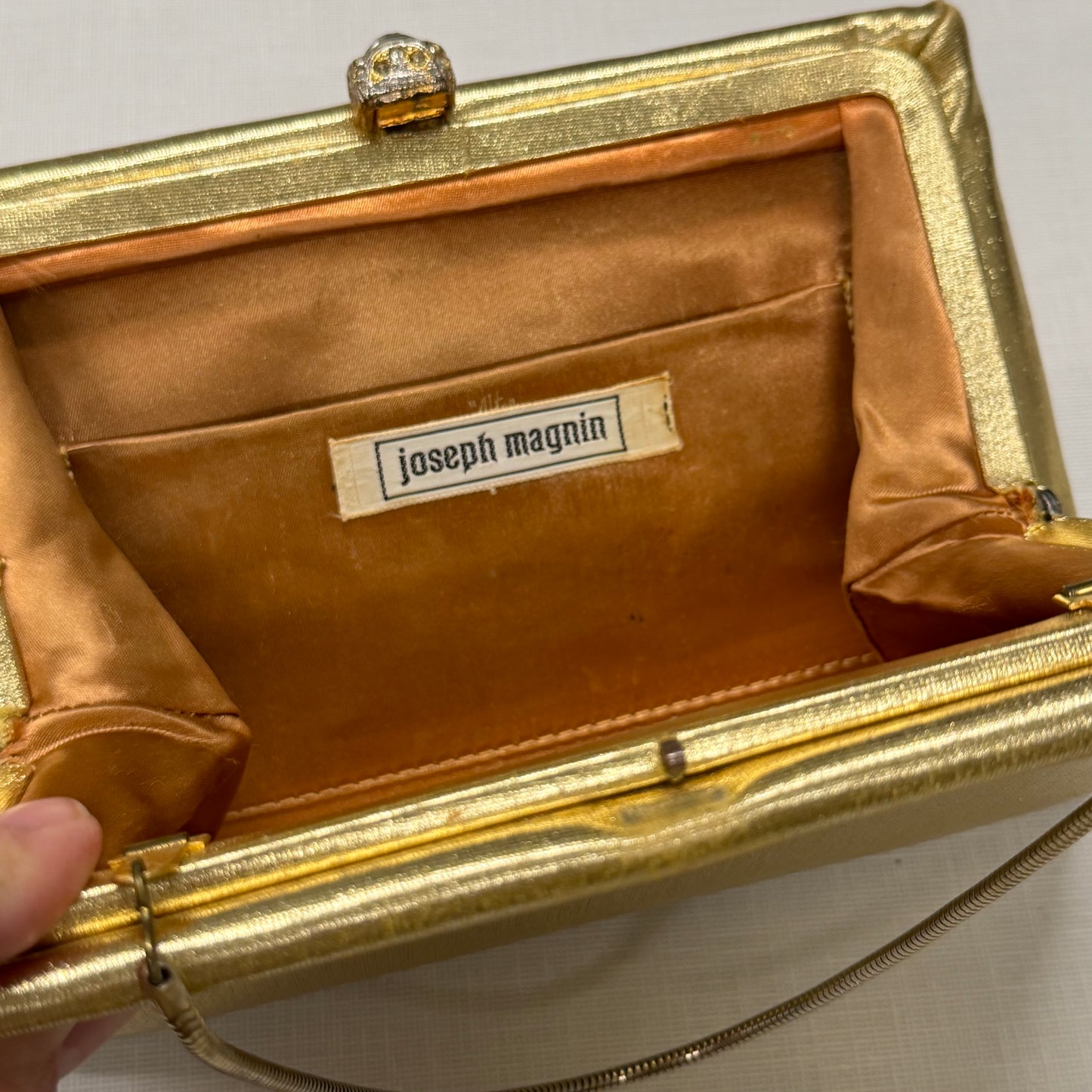 VINTAGE Evening Clutch Gold Joseph Magnin