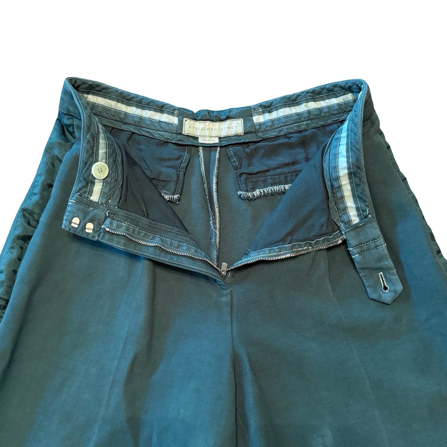 Stella McCartney Dark Green Twill Culottes – Made in Italy, XS