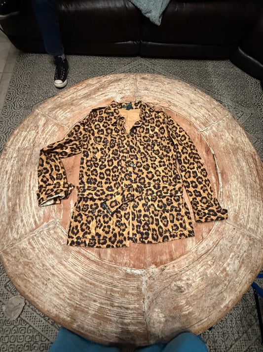LAUREN RALPH LAUREN Animal Print Jacket, M