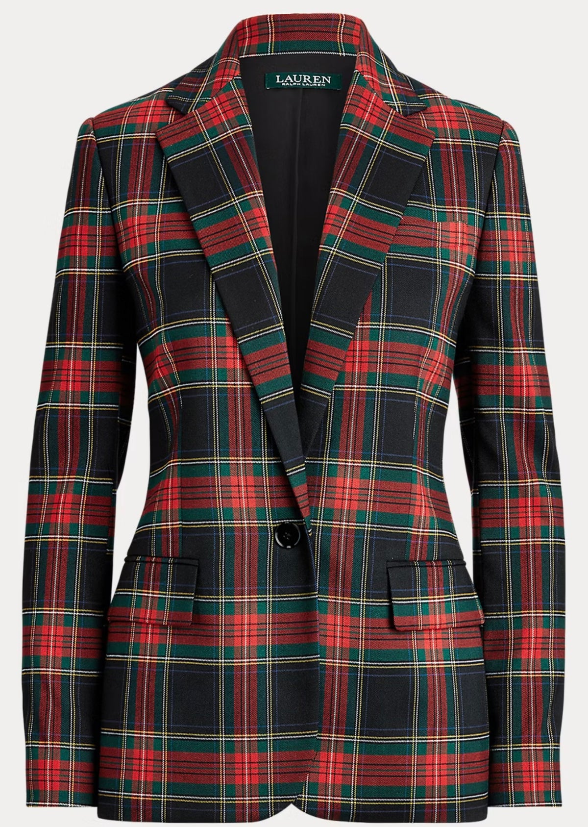 RALPH LAUREN Plaid Jacket, Tartan Print, Size 14