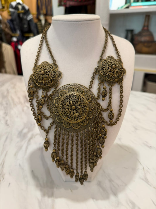 1920's Brass Necklace
