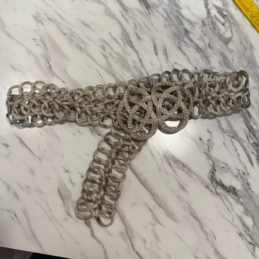 VINTAGE Metal Wire Statement Belt, Silver