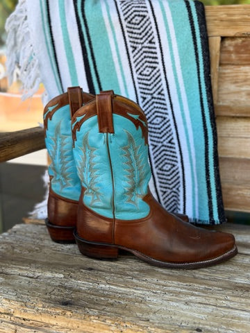 Tony Lama Men's Boots Brown/Turquoise