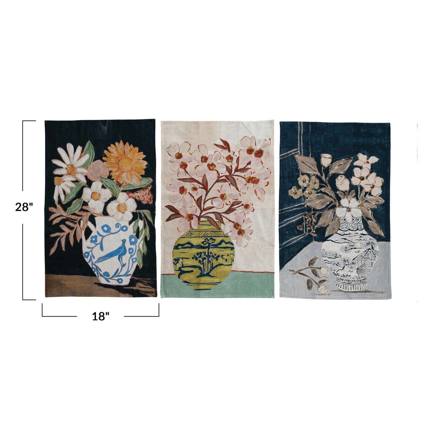 COTTON & LINEN TEA TOWELS, EACH