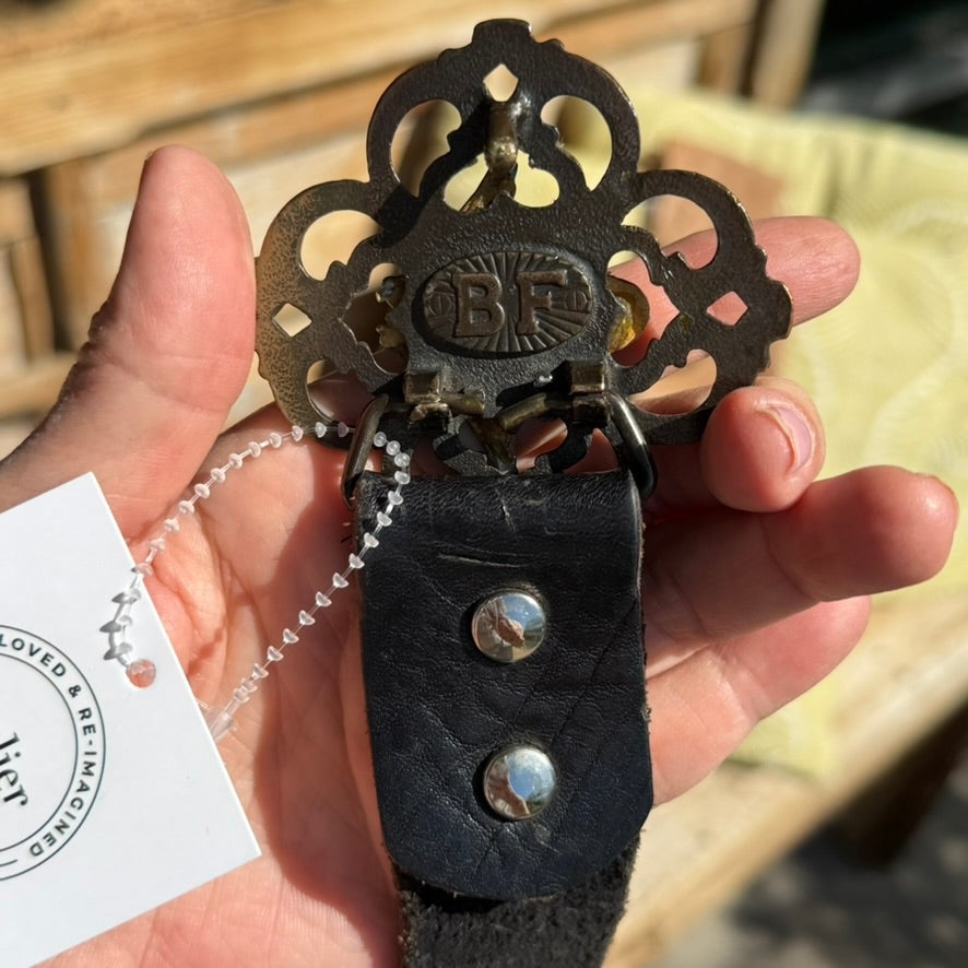 FRED SEGAL Vintage Black Leather Belt