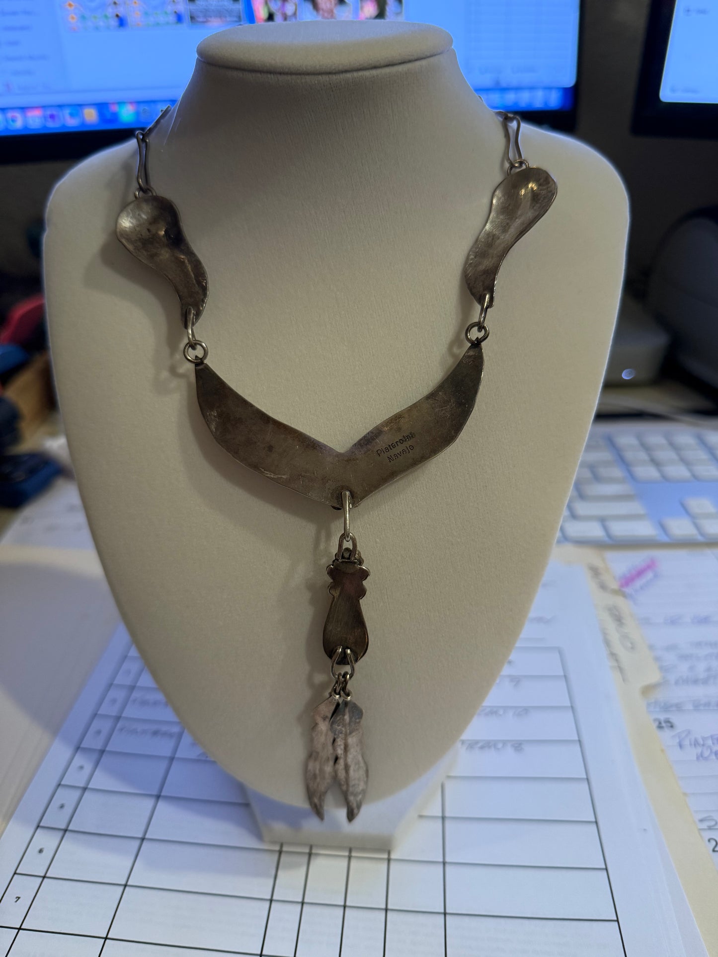 VINTAGE Navajo Silver Necklace