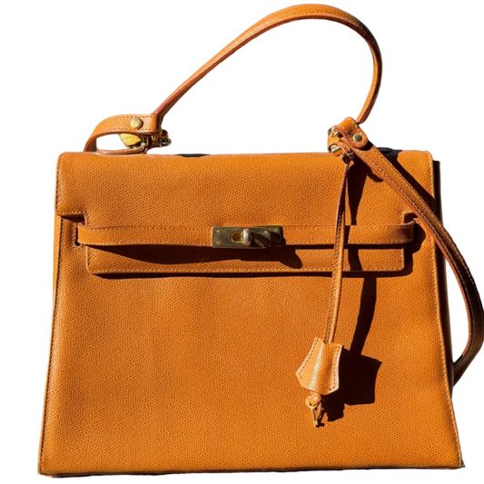 Vintage Birkin Style Leather Purse