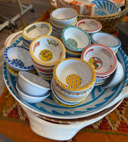 Mini Round Bowls Vintage Olive