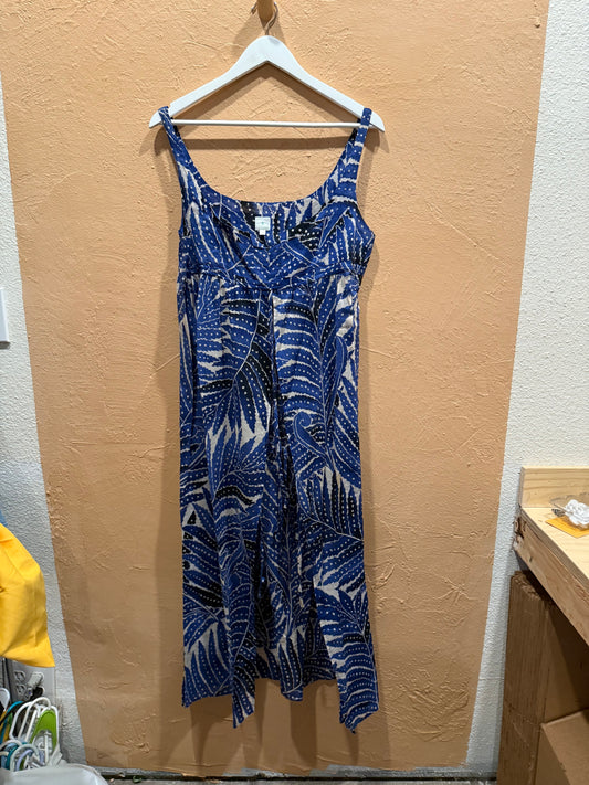 LEYRUC Blue Batik Cover-up Tunic, L